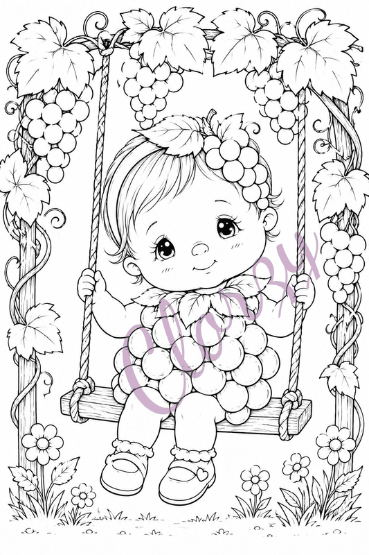 Grape Baby Coloring Pages