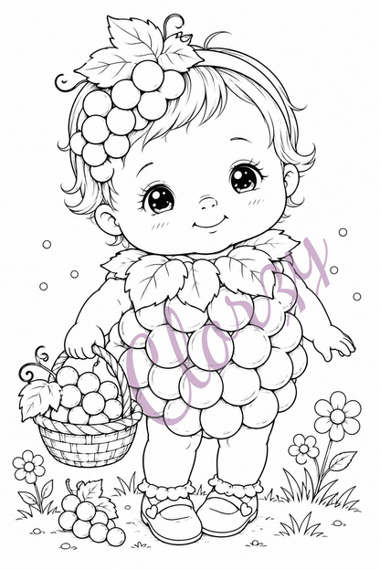 Grape Baby Coloring Pages