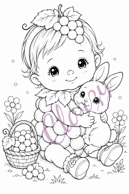 Grape Baby Coloring Pages