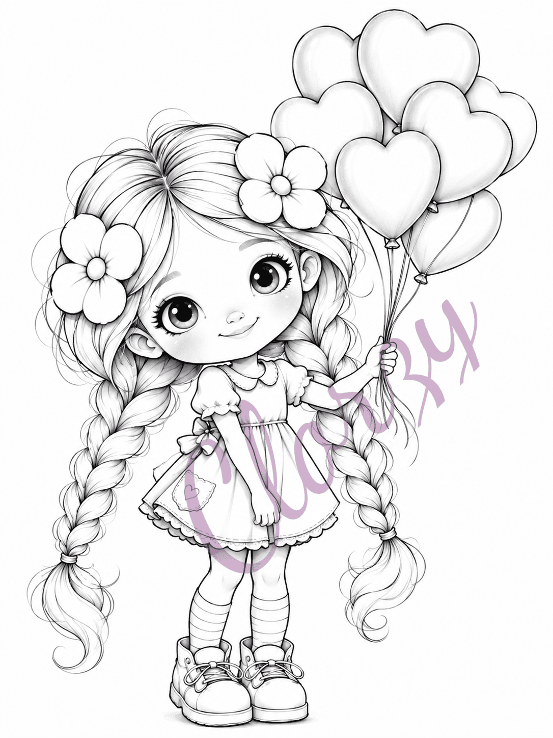 Free Flower Girl, Coloring Pages