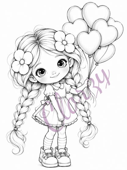 Free Flower Girl, Coloring Pages