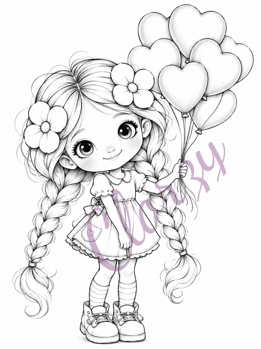 Free Flower Girl, Coloring Pages